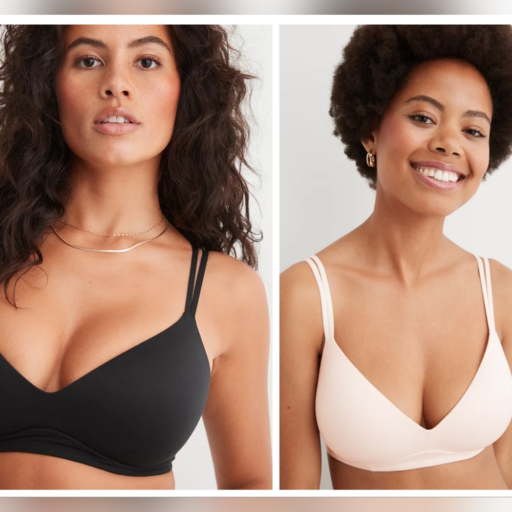 2 Aerie Sunnies Wireless Push Up Bras